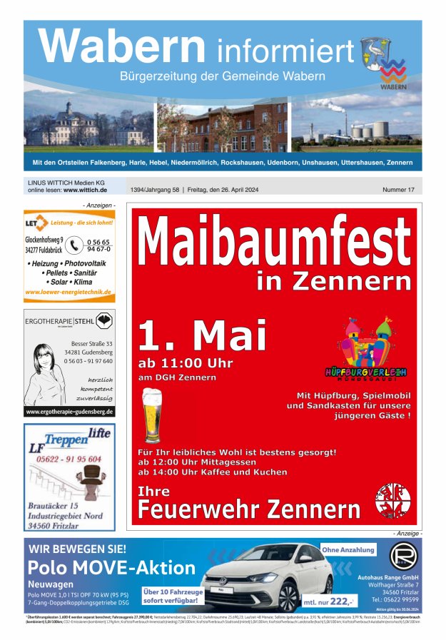 Wabern informiert Titelblatt 17/2024