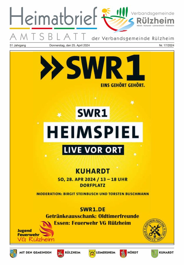 Heimatbrief VG Rülzheim Titelblatt 17/2024