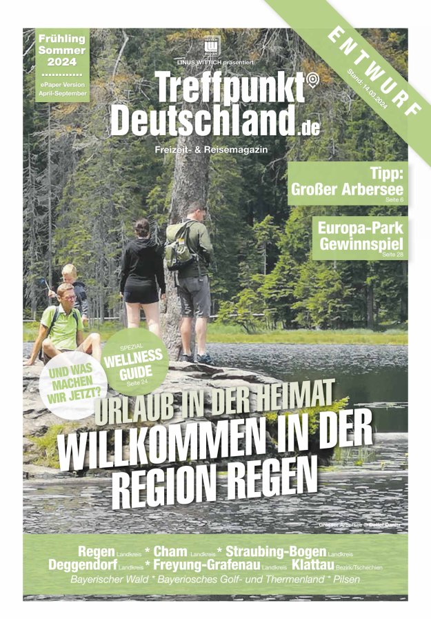 TreffpunktDeutschland Region Regen Reisemagazin Titelblatt 01/2024