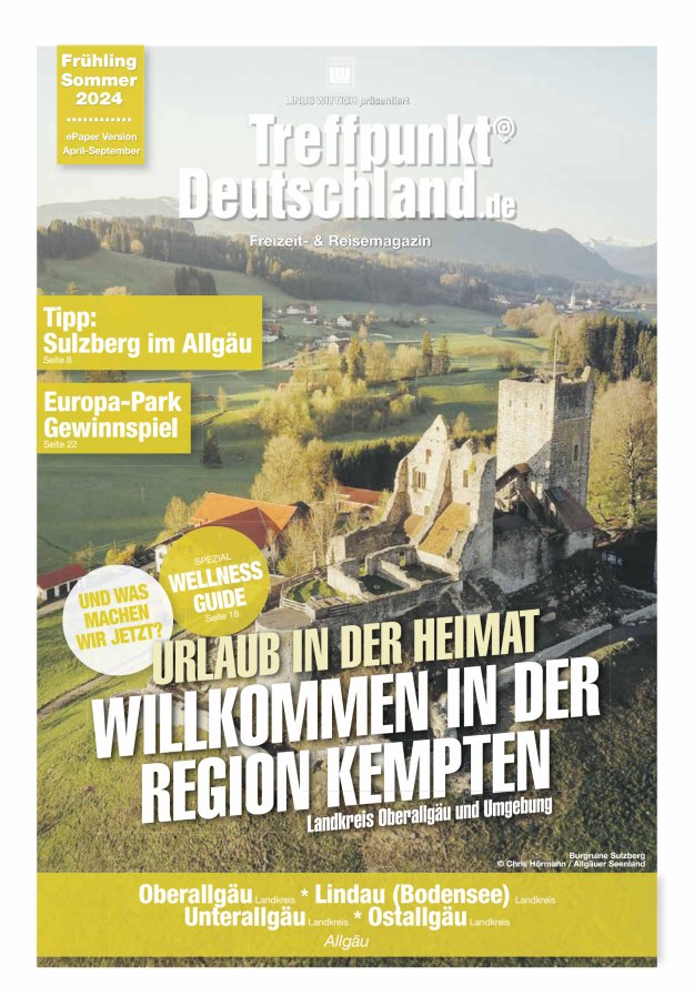TreffpunktDeutschland Region Kempten Reisemagazin Titelblatt 02/2024