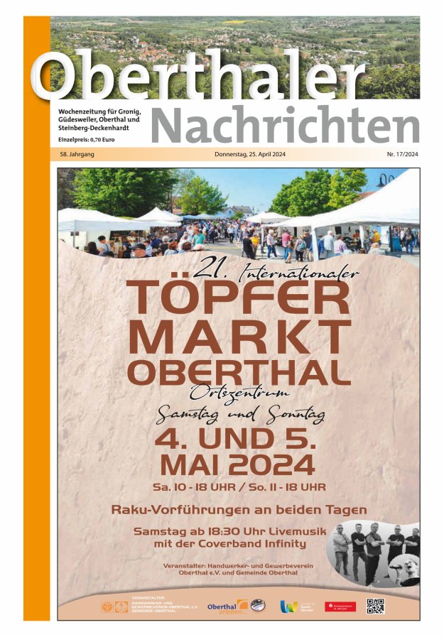 Oberthaler Nachrichten Titelblatt 17/2024