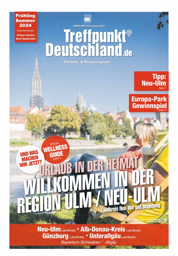 TreffpunktDeutschland Region Ulm & Neu-Ulm Reisemagazin Titelblatt 01/2024