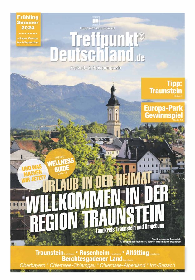 TreffpunktDeutschland Region Traunstein Reisemagazin Titelblatt 01/2024