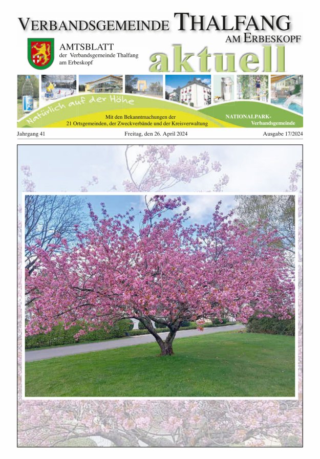 Thalfang aktuell - Amtsblatt VG Thalfang Titelblatt 17/2024