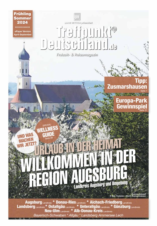 TreffpunktDeutschland Region Augsburg Reisemagazin Titelblatt 03/2024