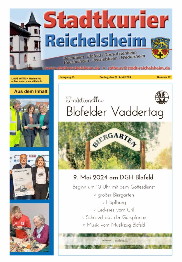 Stadtkurier Reichelsheim Titelblatt 17/2024