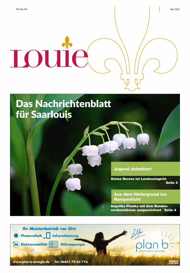 Louie - Nachrichtenblatt für Saarlouis Titelblatt 05/2024