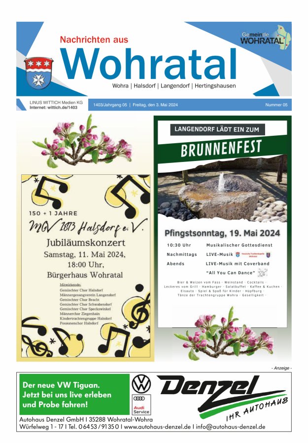 Nachrichten aus Wohratal Titelblatt 05/2024