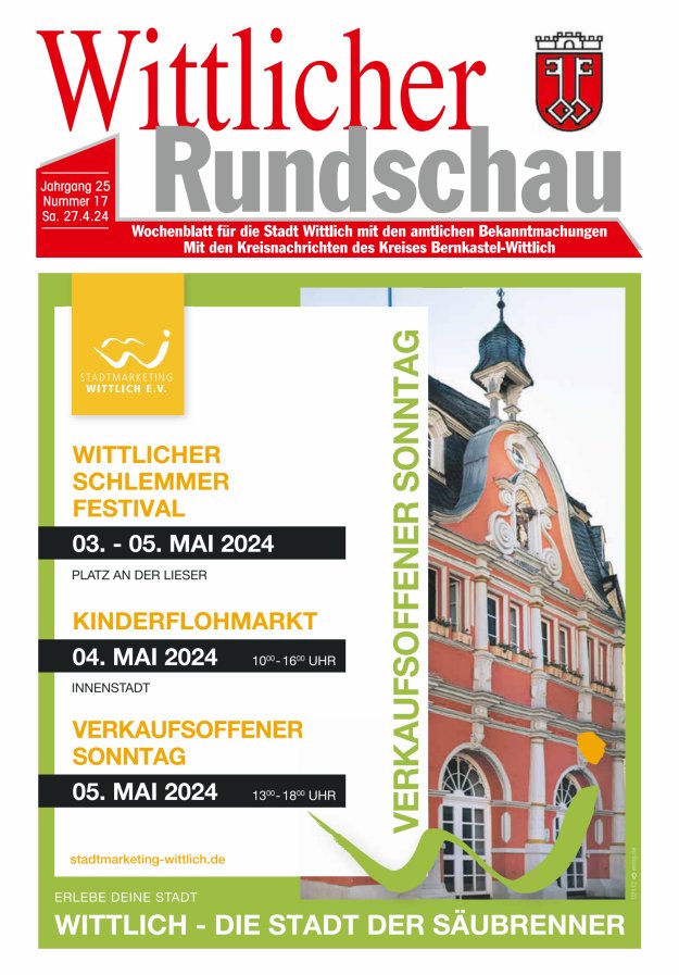 Wittlicher Rundschau Titelblatt 17/2024