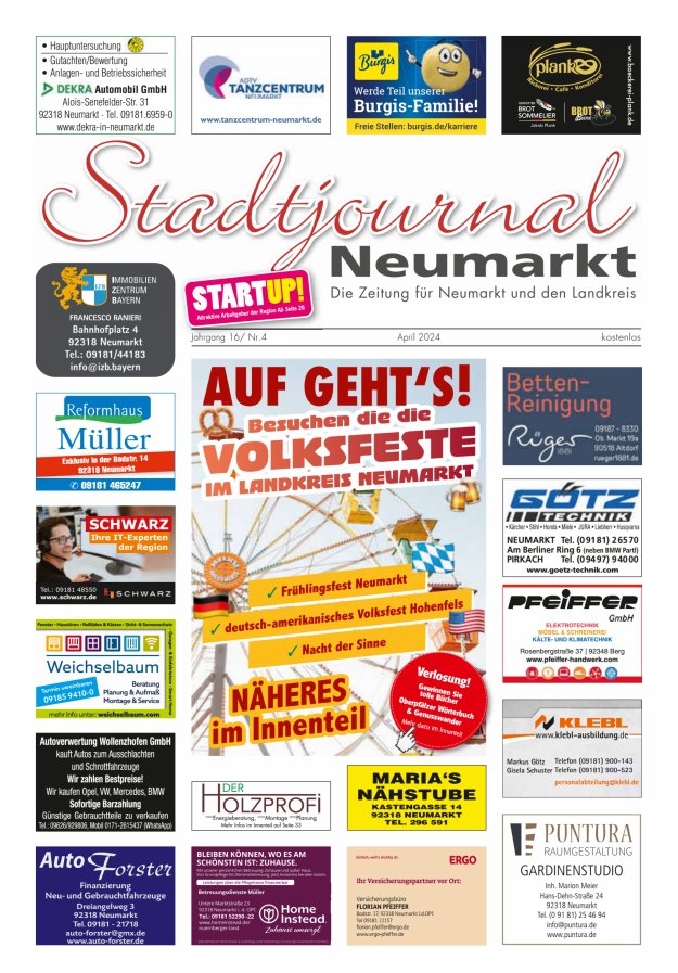 Stadtjournal Neumarkt Titelblatt 04/2024