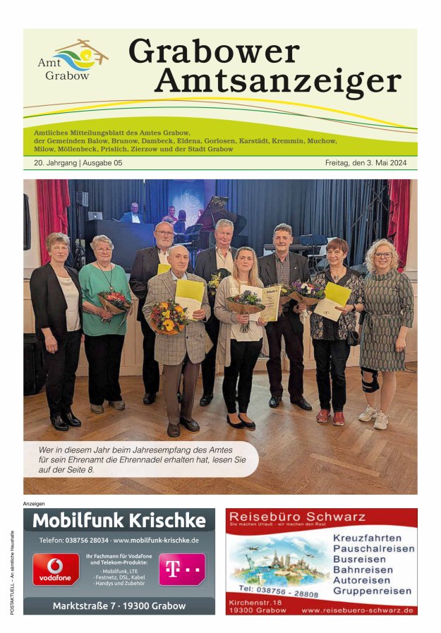 Grabower Amtsanzeiger Titelblatt 05/2024