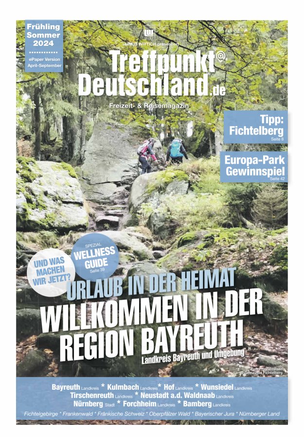 TreffpunktDeutschland Region Bayreuth Reisemagazin Titelblatt 03/2024