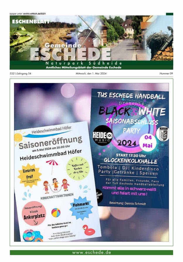 Eschenblatt Titelblatt 09/2024