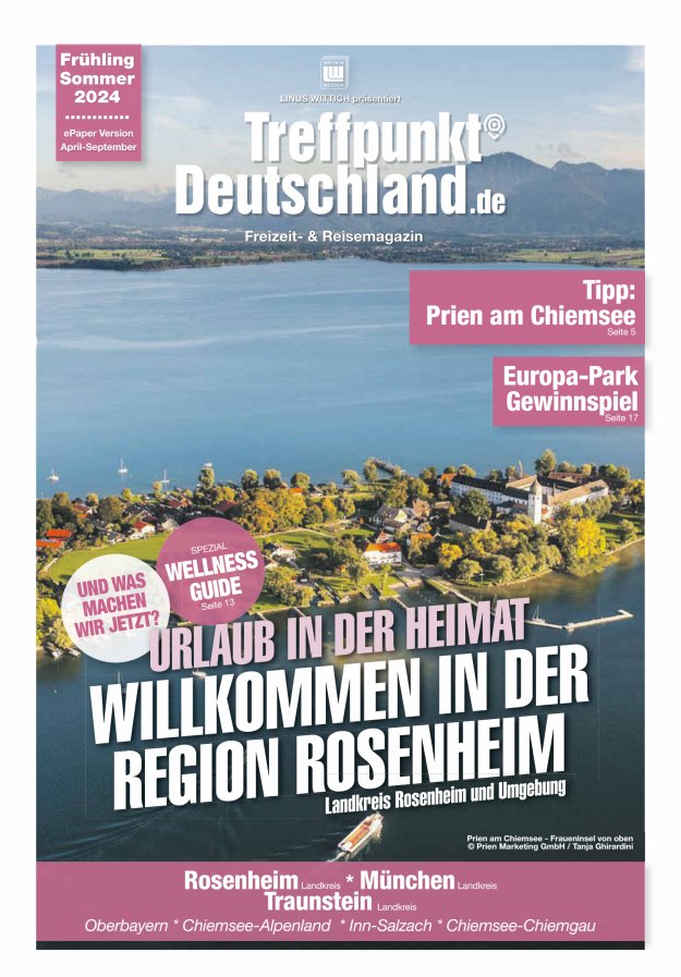 TreffpunktDeutschland Region Rosenheim Reisemagazin Titelblatt 01/2024