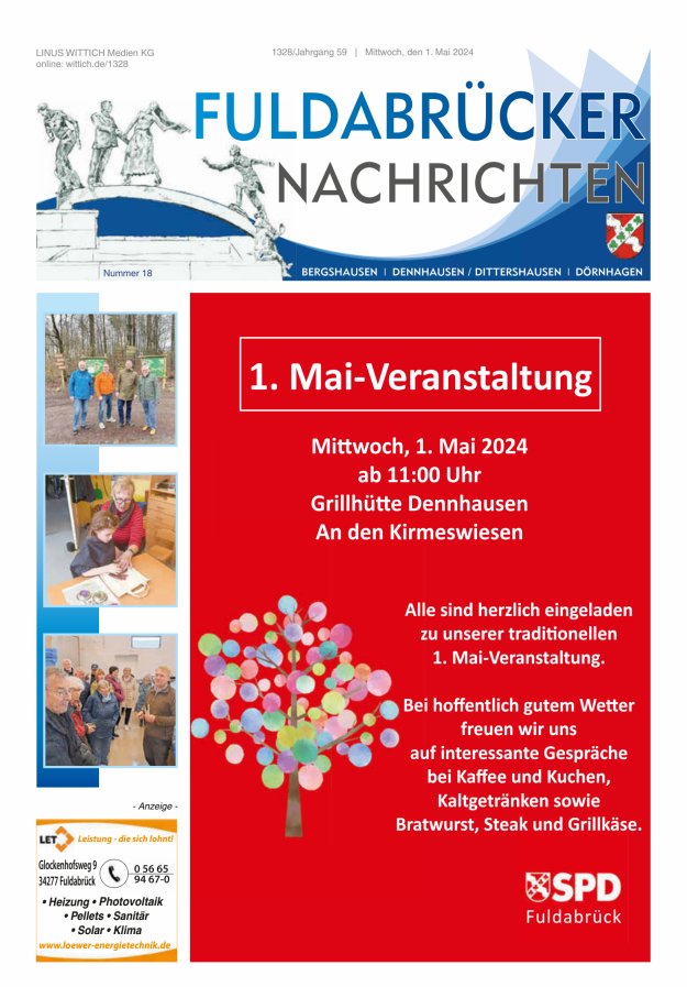 Fuldabrücker Nachrichten Titelblatt 18/2024