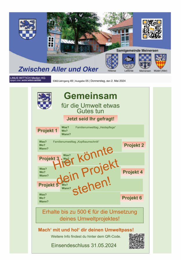 Zwischen Aller und Oker Titelblatt 05/2024