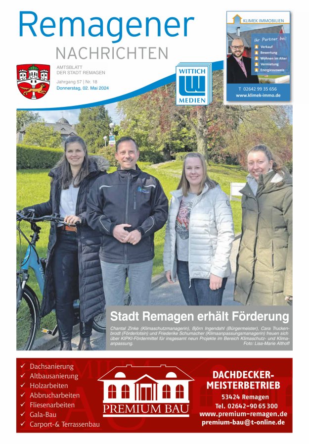 Remagener Nachrichten Titelblatt 18/2024