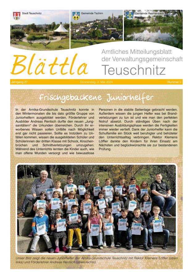 VG-Nachrichten Teuschnitz Titelblatt 09/2024