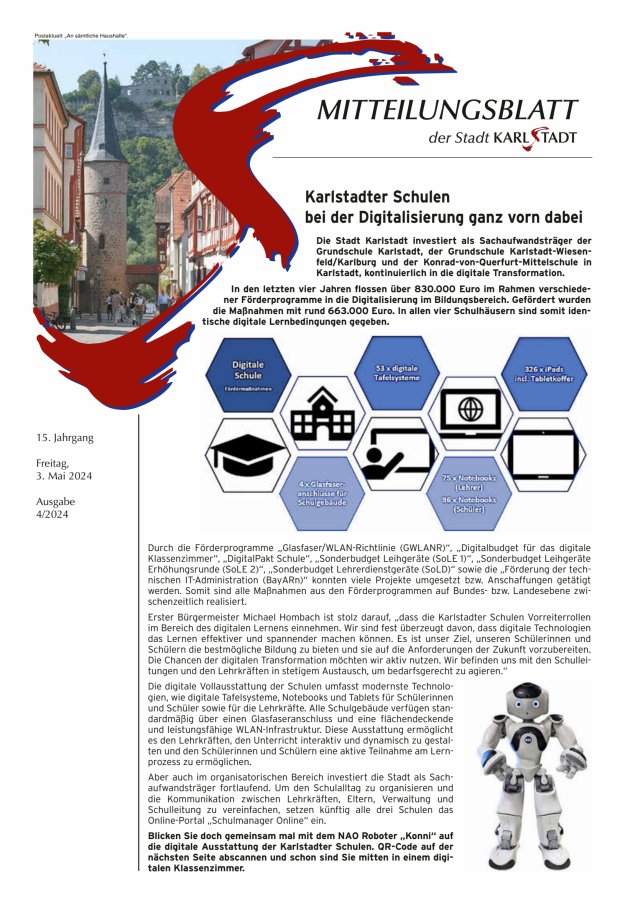 Mitteilungsblatt Karlstadt Titelblatt 04/2024