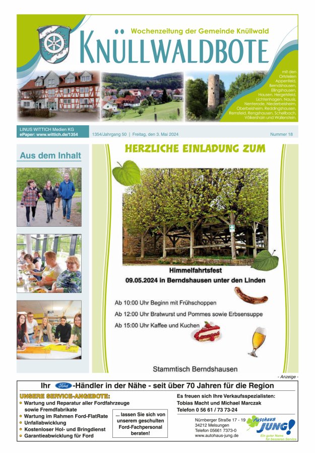 Knüllwaldbote Titelblatt 18/2024