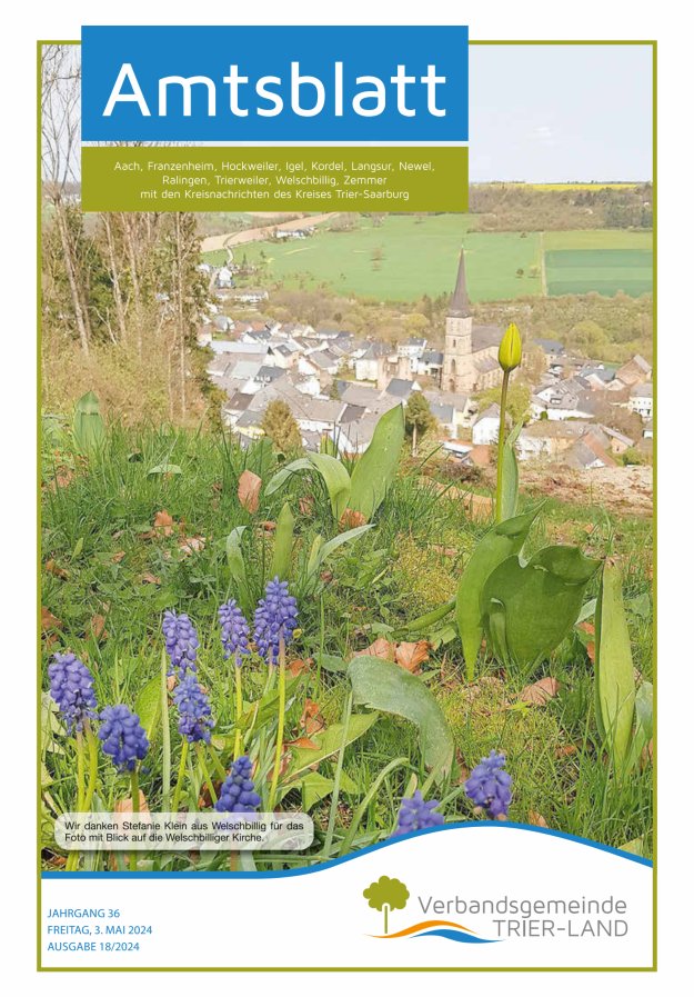 Amtsblatt VG Trier-Land Titelblatt 18/2024