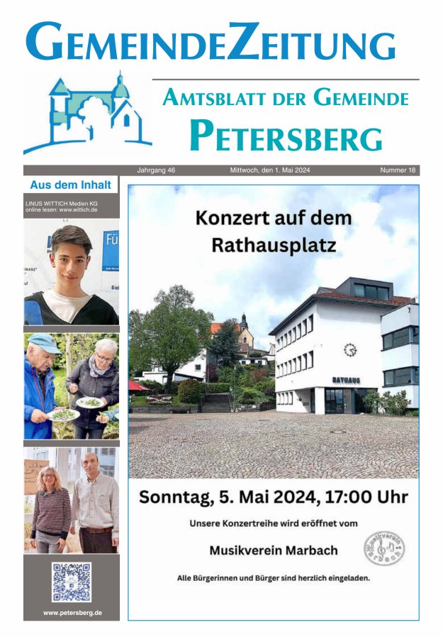 Amtsblatt Blickpunkt Petersberg Titelblatt 18/2024