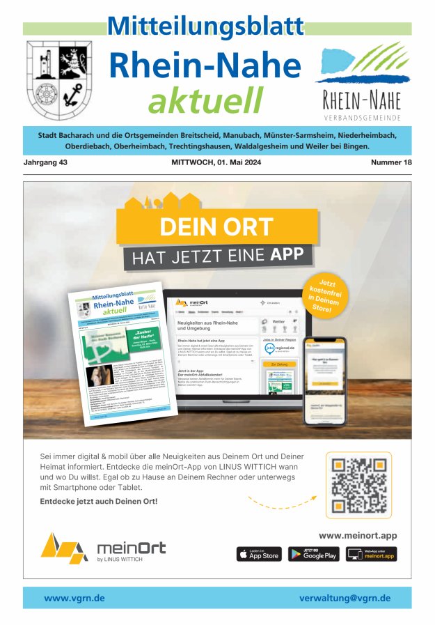 Rhein-Nahe aktuell Titelblatt 18/2024