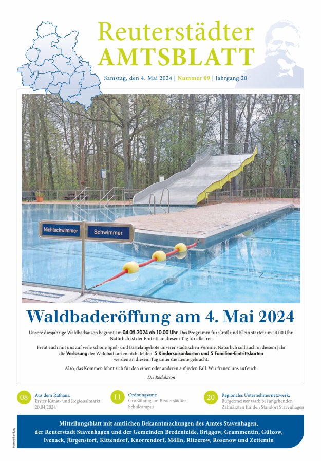 Reuterstädter Amtsblatt Titelblatt 09/2024