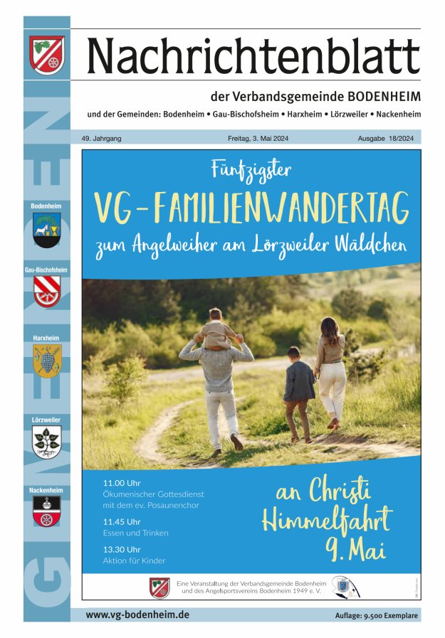 Nachrichtenblatt der VG Bodenheim              Titelblatt 18/2024