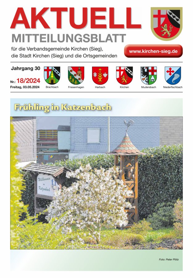Aktuell - Mitteilungsblatt für die VG Kirchen (Sieg) Titelblatt 18/2024