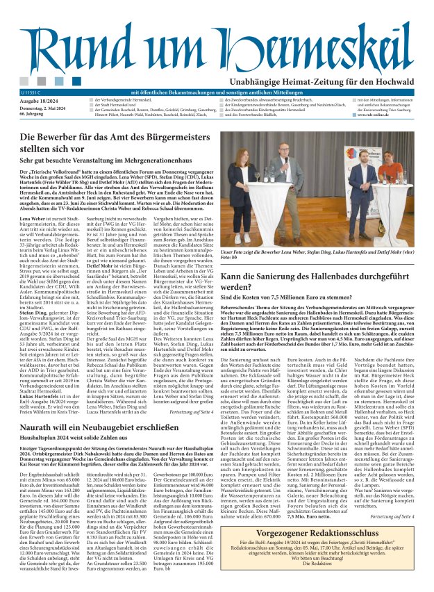 Rund um Hermeskeil Titelblatt 18/2024