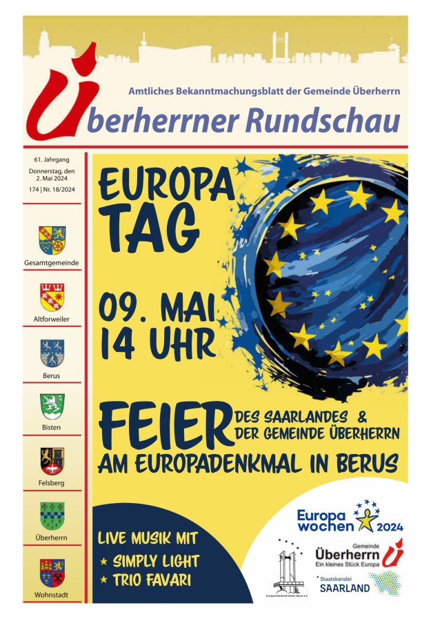 Überherrner Rundschau Titelblatt 18/2024