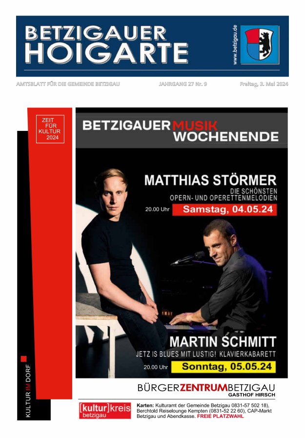 Betzigauer Hoigarte Amtsblatt der Gemeinde Betzigau Titelblatt 09/2024