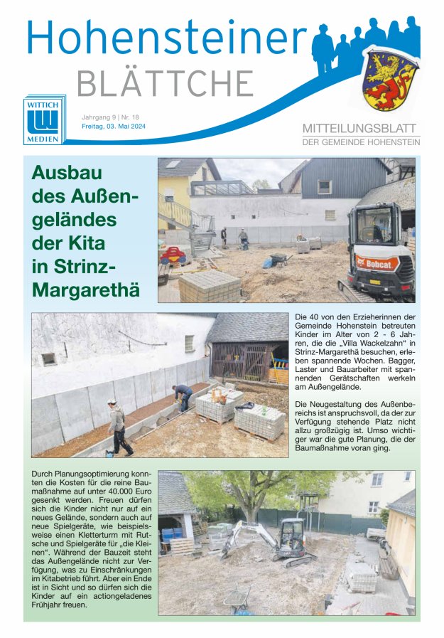 Hohensteiner Blättche Titelblatt 18/2024