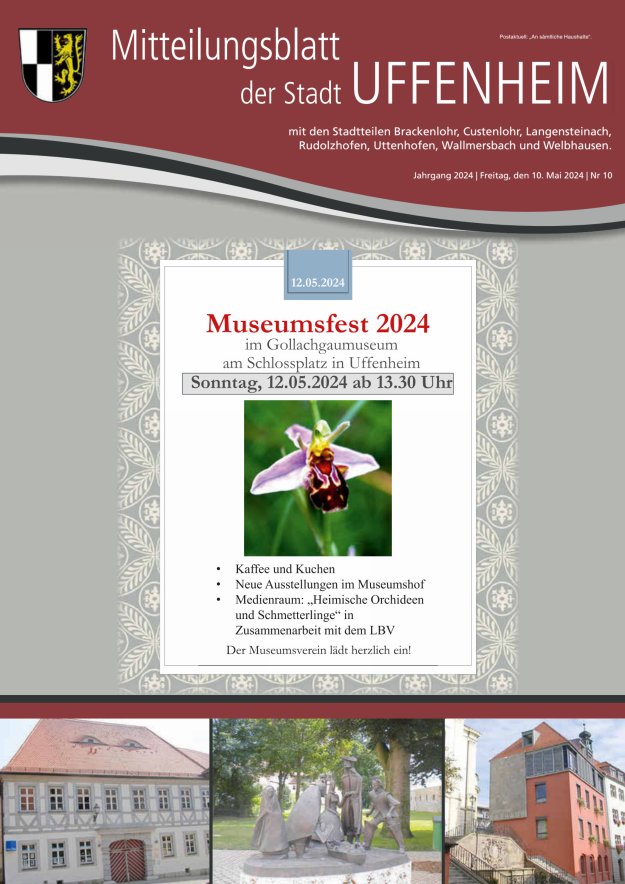 Mitteilungsblatt der Stadt Uffenheim Titelblatt 10/2024