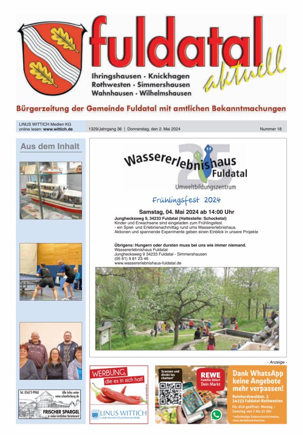 Fuldatal aktuell Titelblatt 18/2024