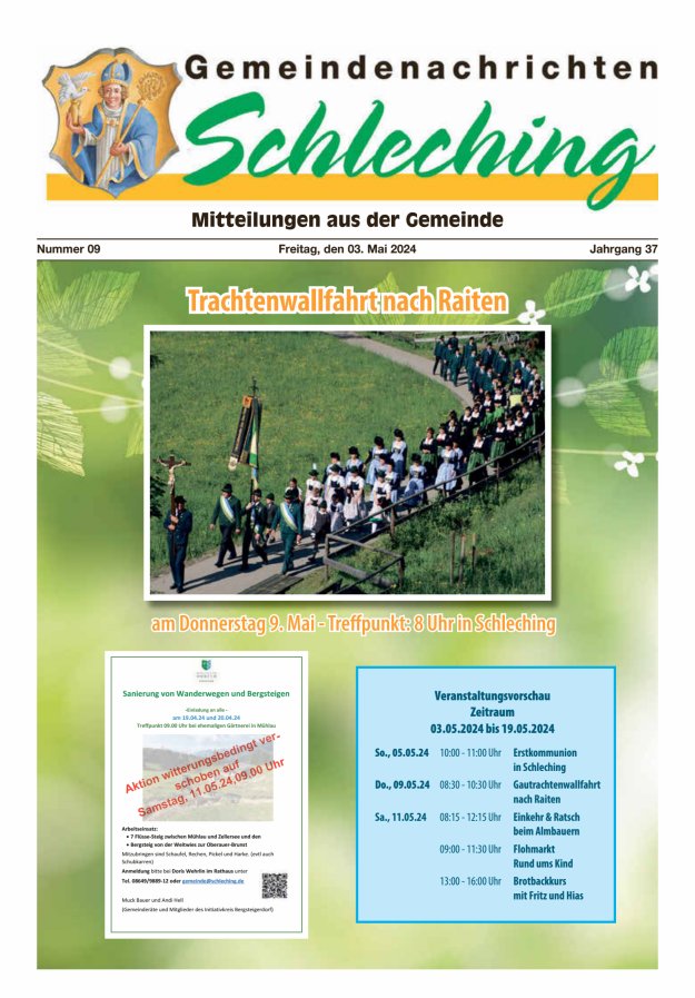 Gemeindenachrichten Schleching Titelblatt 09/2024