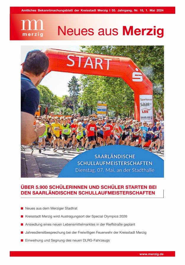 Neues aus Merzig Titelblatt 18/2024