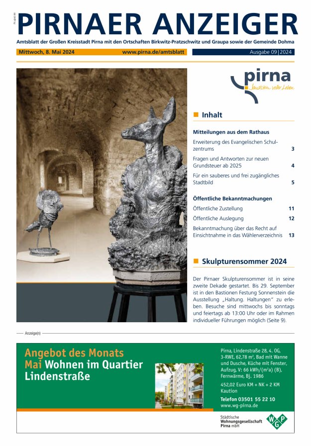 Pirnaer Anzeiger Titelblatt 10/2024