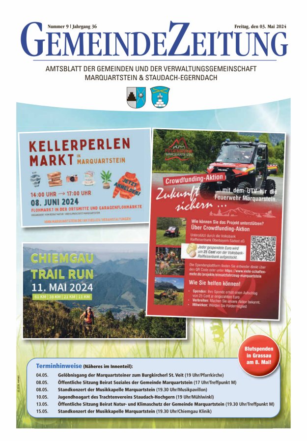 Marquartsteiner und Staudach-Egerndacher Nachrichten Titelblatt 09/2024