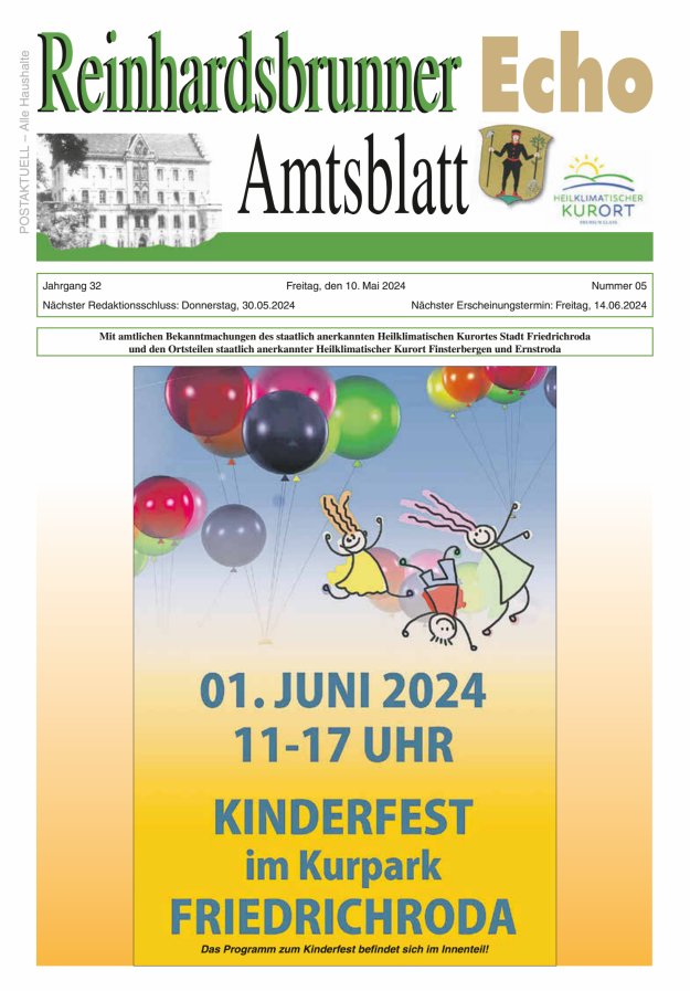 Reinhardsbrunner Echo Titelblatt 05/2024