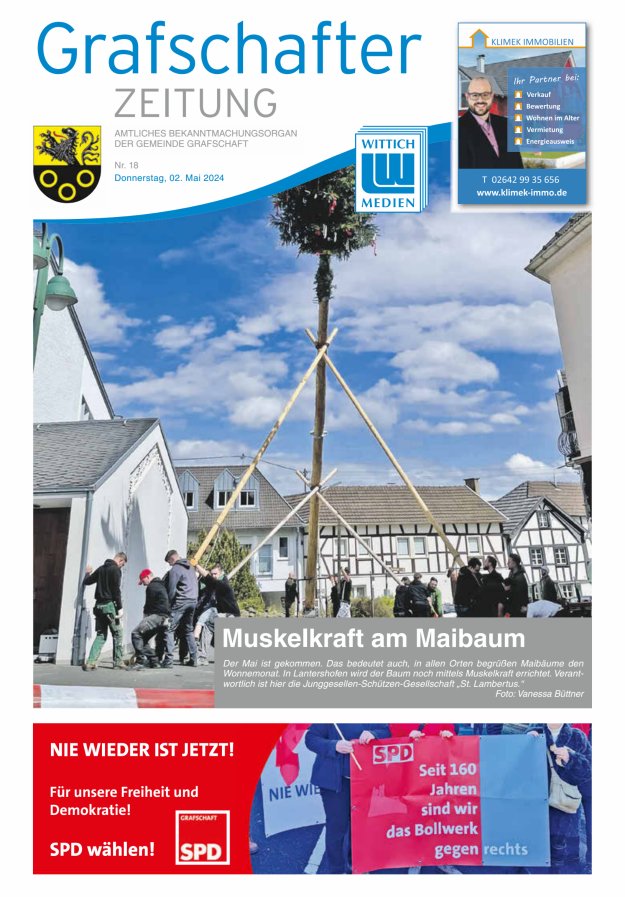 Grafschafter Zeitung Titelblatt 18/2024