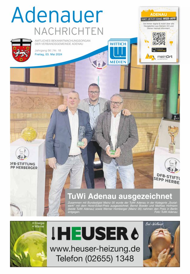 Adenauer Nachrichten Titelblatt 18/2024