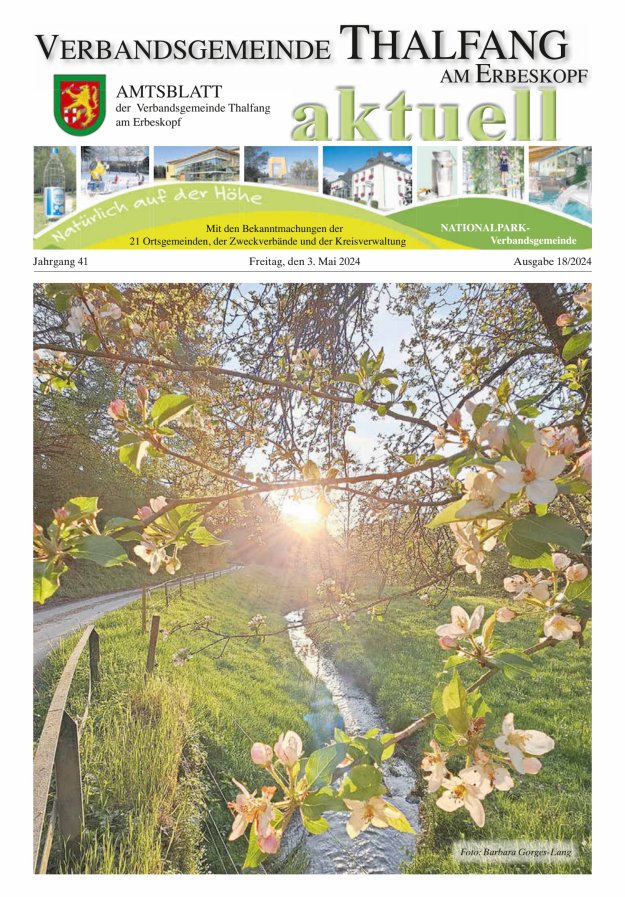 Thalfang aktuell - Amtsblatt VG Thalfang Titelblatt 18/2024