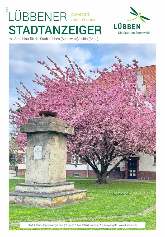 Lübbener Stadtanzeiger mit Amtsblatt für die Stadt Lübben (Spreewald) Titelblatt 06/2024