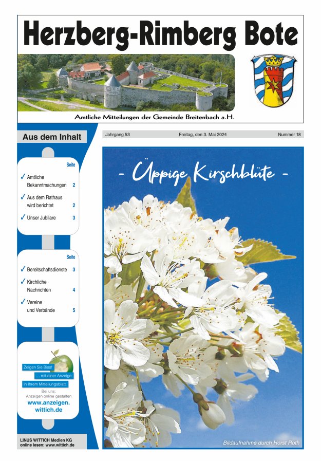 Herzberg-Rimberg Bote Titelblatt 18/2024