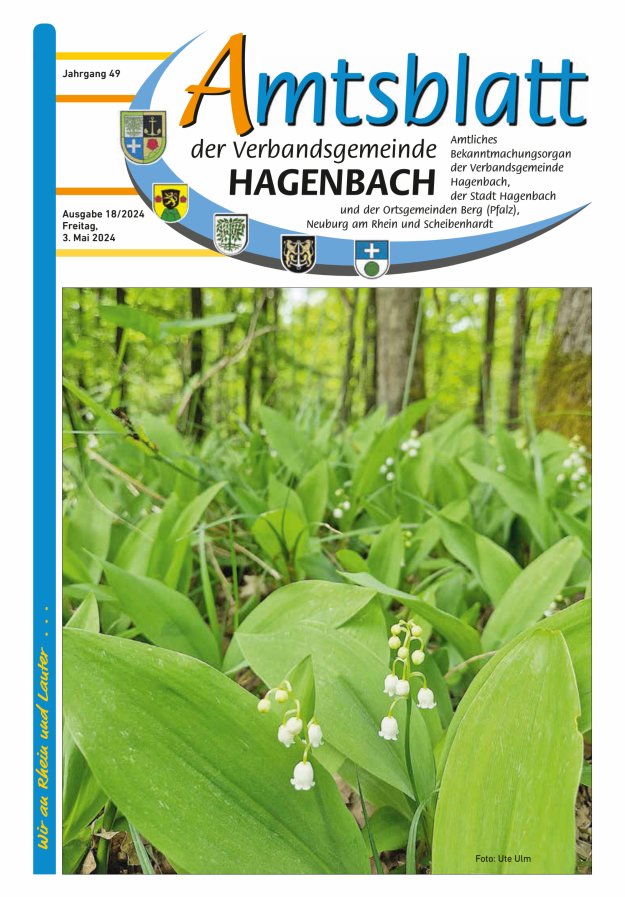 Amtsblatt der VG Hagenbach Titelblatt 18/2024