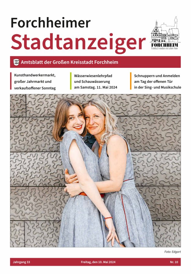 Forchheimer Stadtanzeiger Titelblatt 10/2024