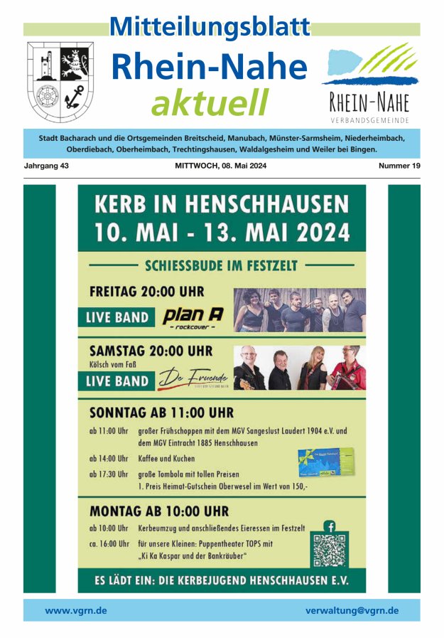 Rhein-Nahe aktuell Titelblatt 19/2024
