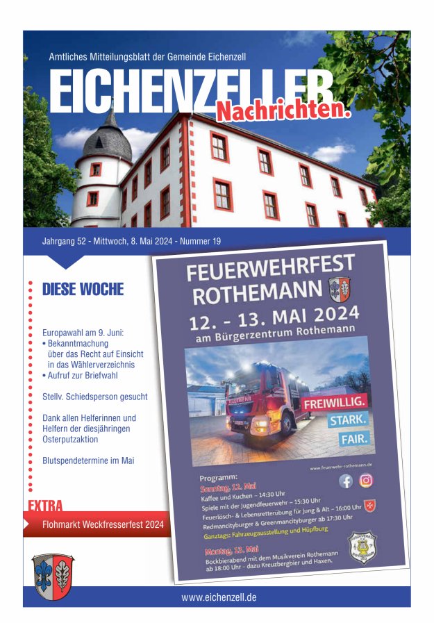 Amtliches Mitteilungsblatt der Gemeinde Eichenzell Titelblatt 19/2024